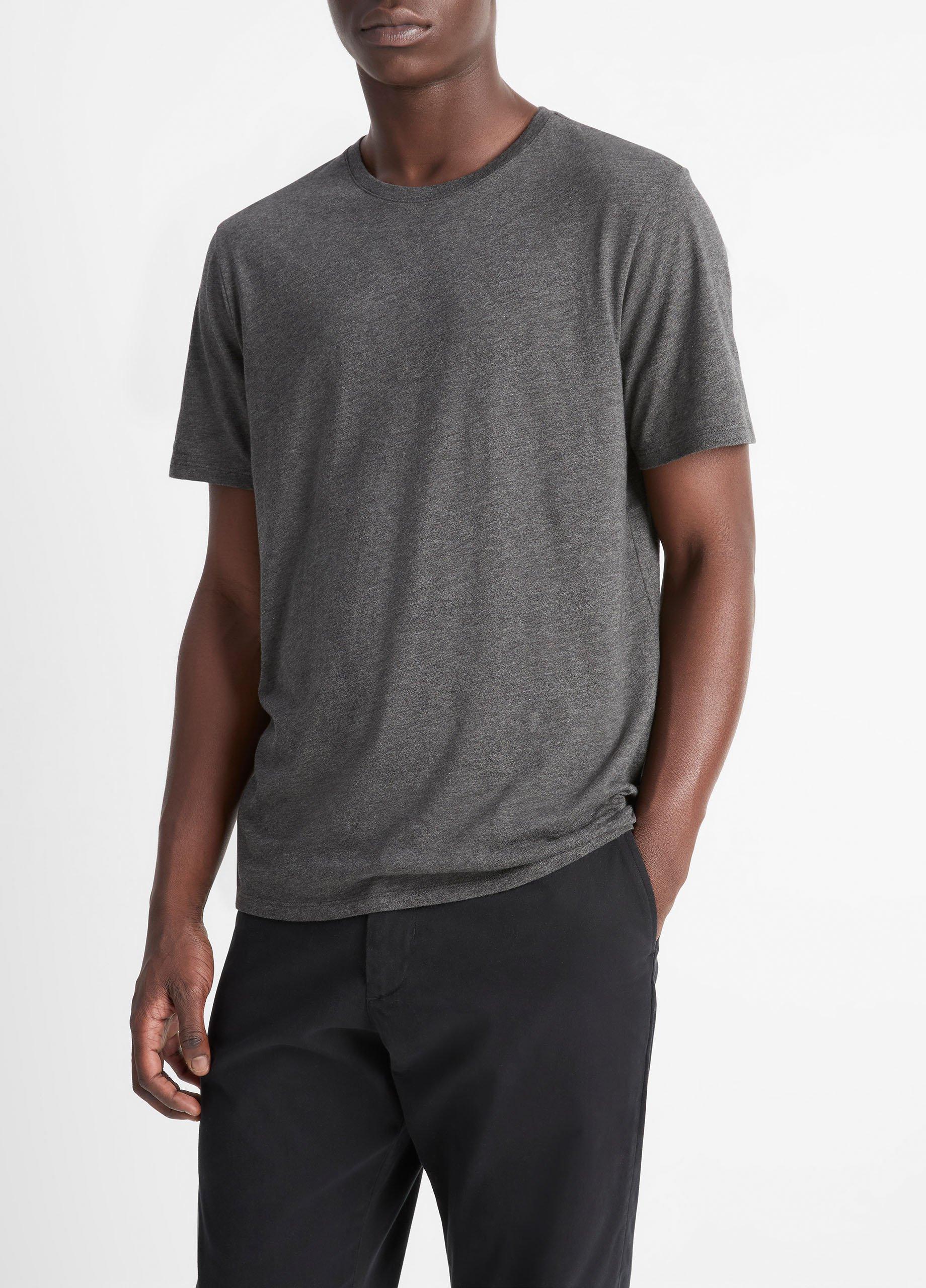 Pima Cotton Crew Neck T-Shirt in Short Sleeve