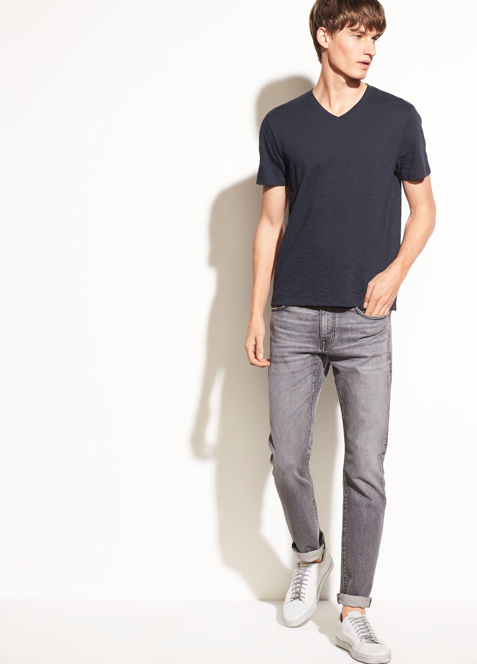 Slub Cotton V-neck T-shirt image number 0