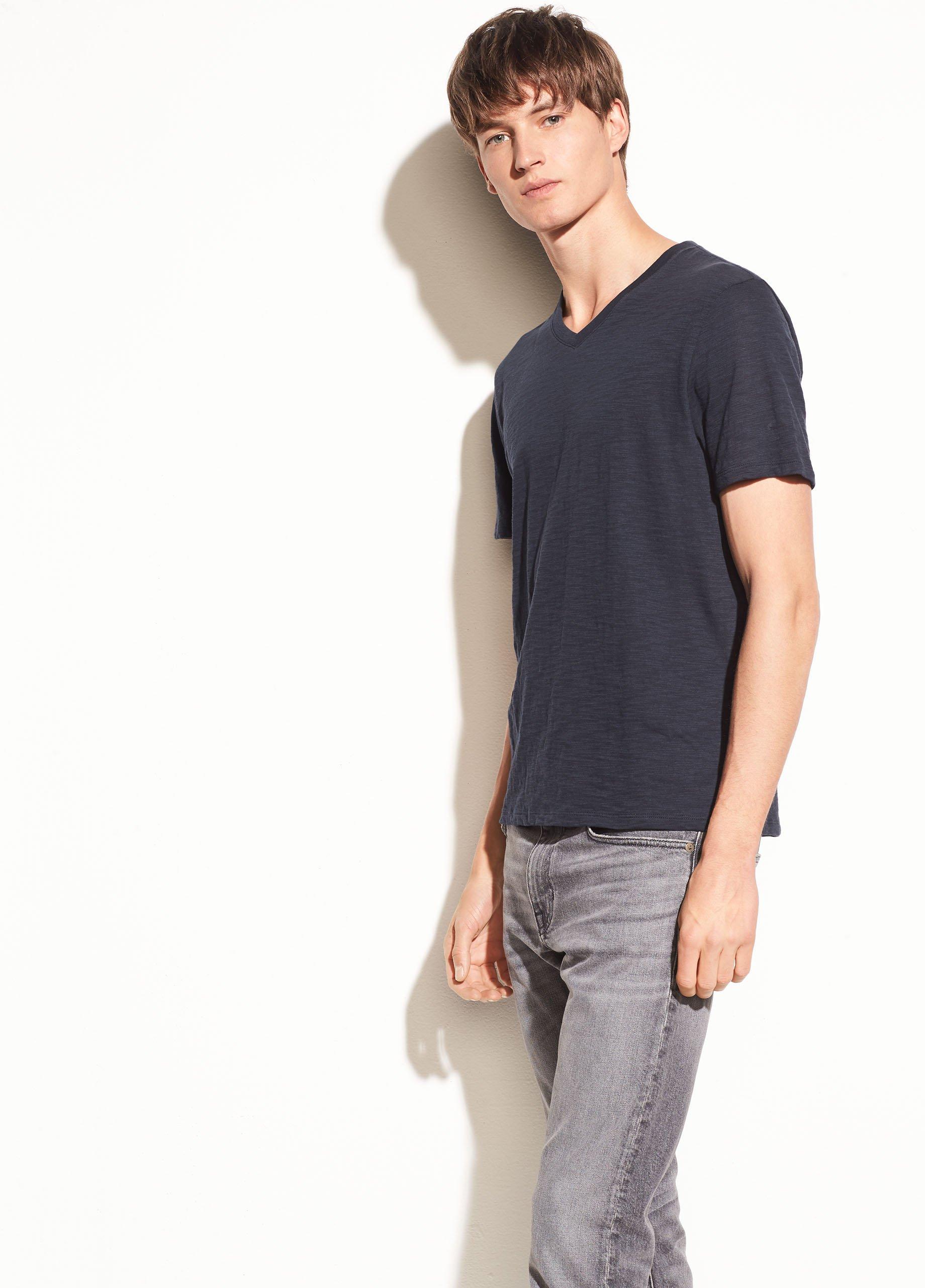 Slub Cotton V-neck T-shirt image number 2