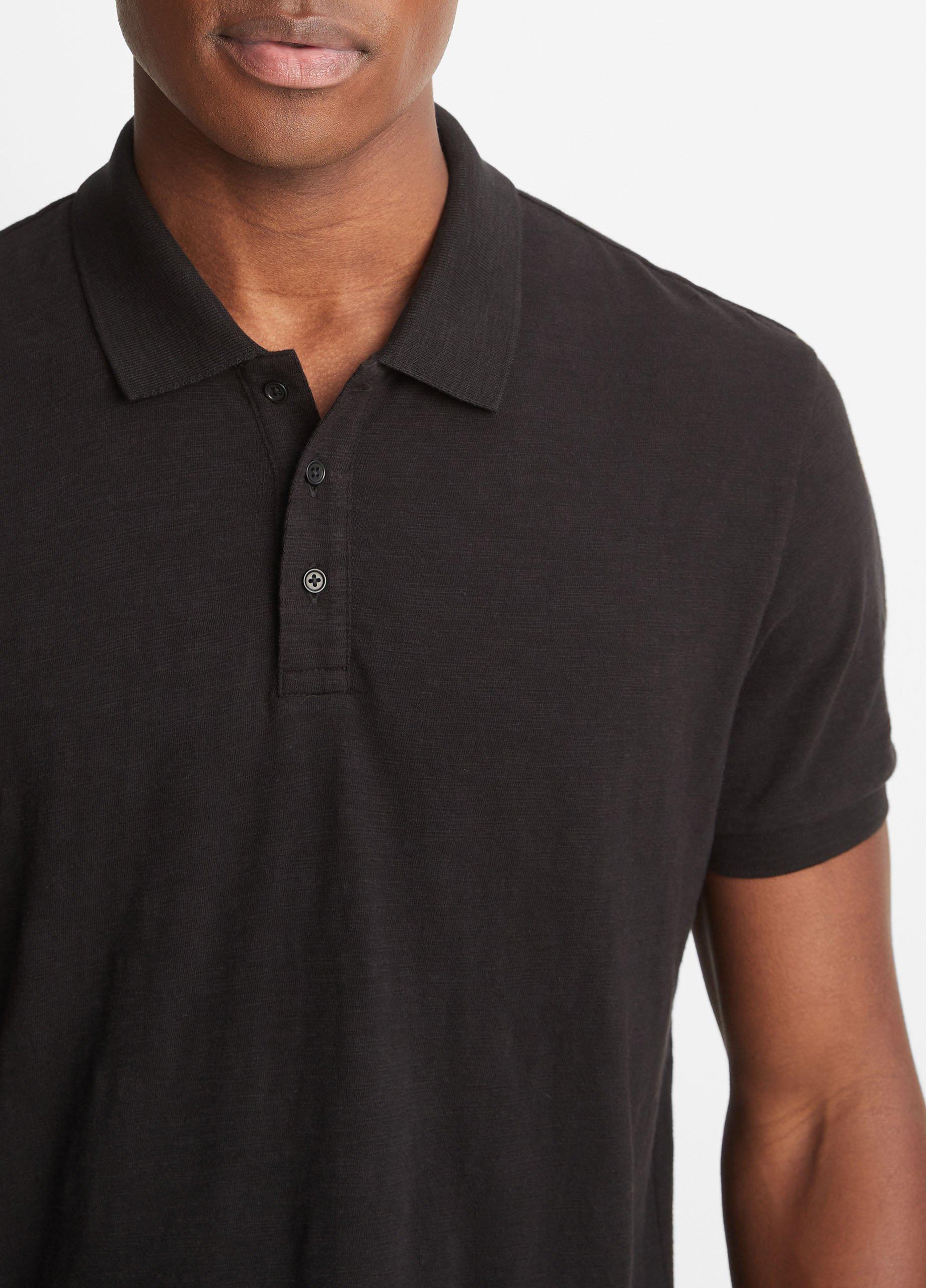 Vince Classic Slub Cotton Polo Shirt