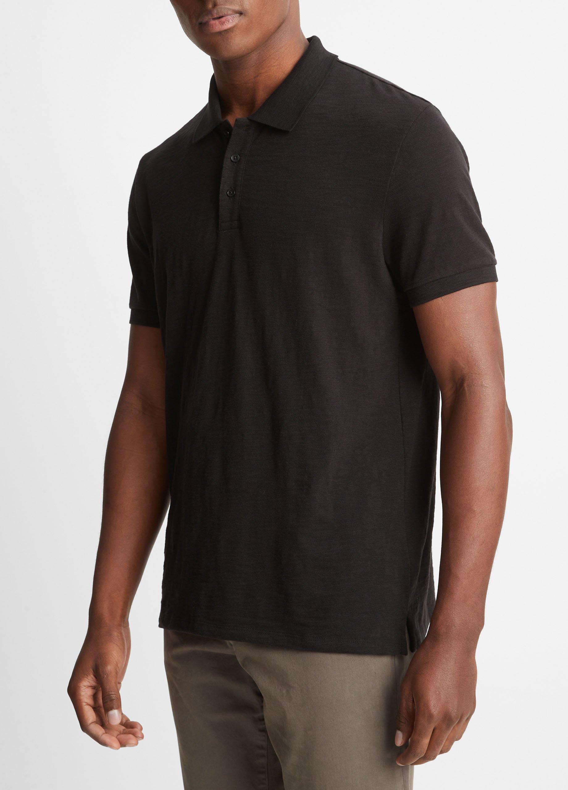 Vince Classic Slub Cotton Polo Shirt