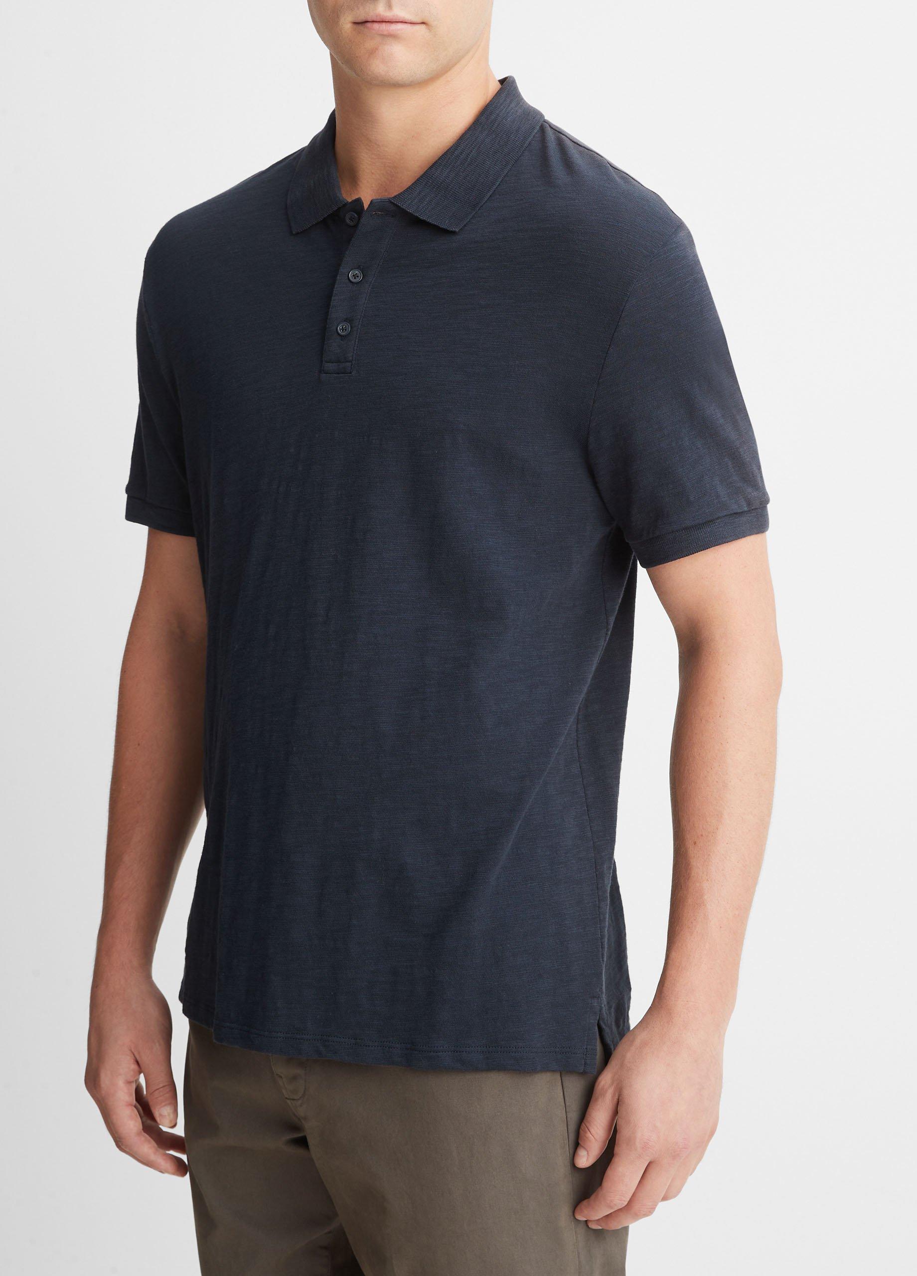 Vince Classic Slub Cotton Polo Shirt