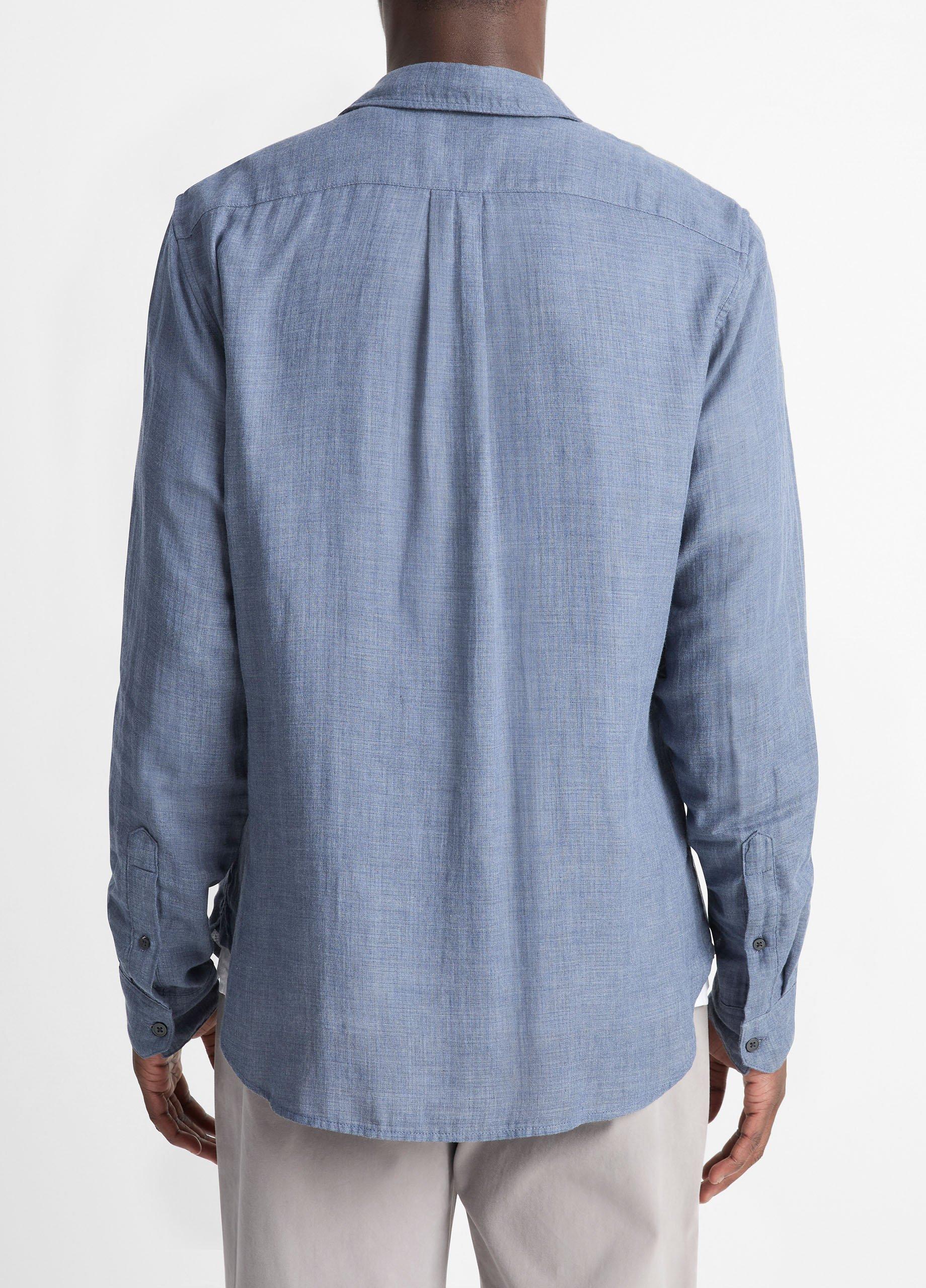 PABLO VINCI Chambray zip shirt - メルカリ
