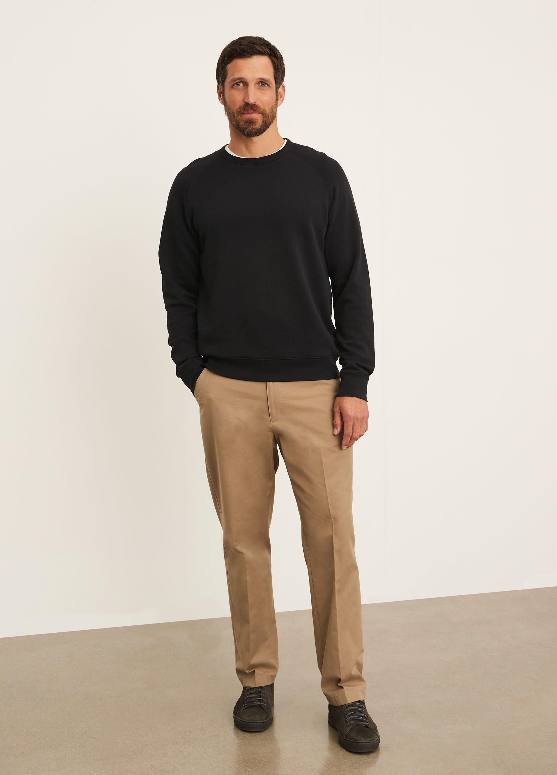 French Terry Long Sleeve Crew for Men | Vince
