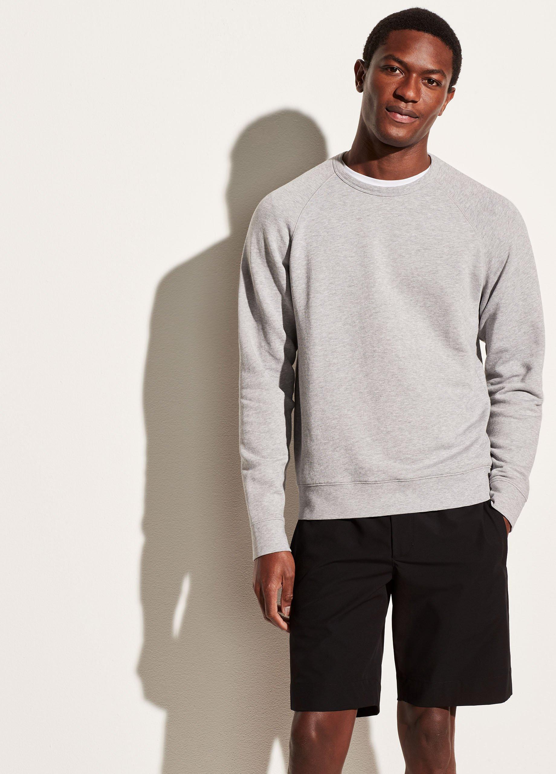 French Terry Long Sleeve Crew Neck T-Shirt in Vince Products