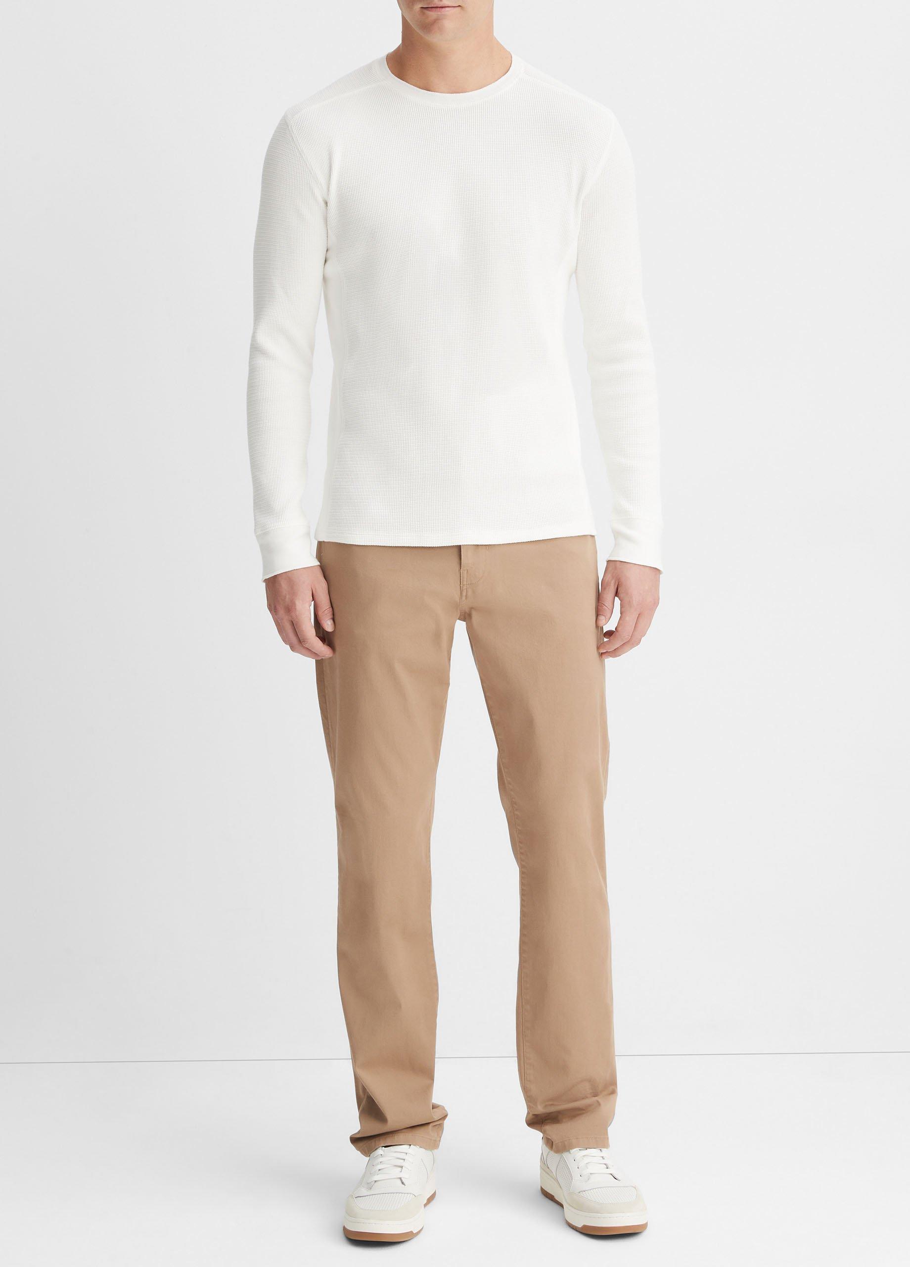 Pima Cotton-Blend Thermal Long-Sleeve Pullover image number 0