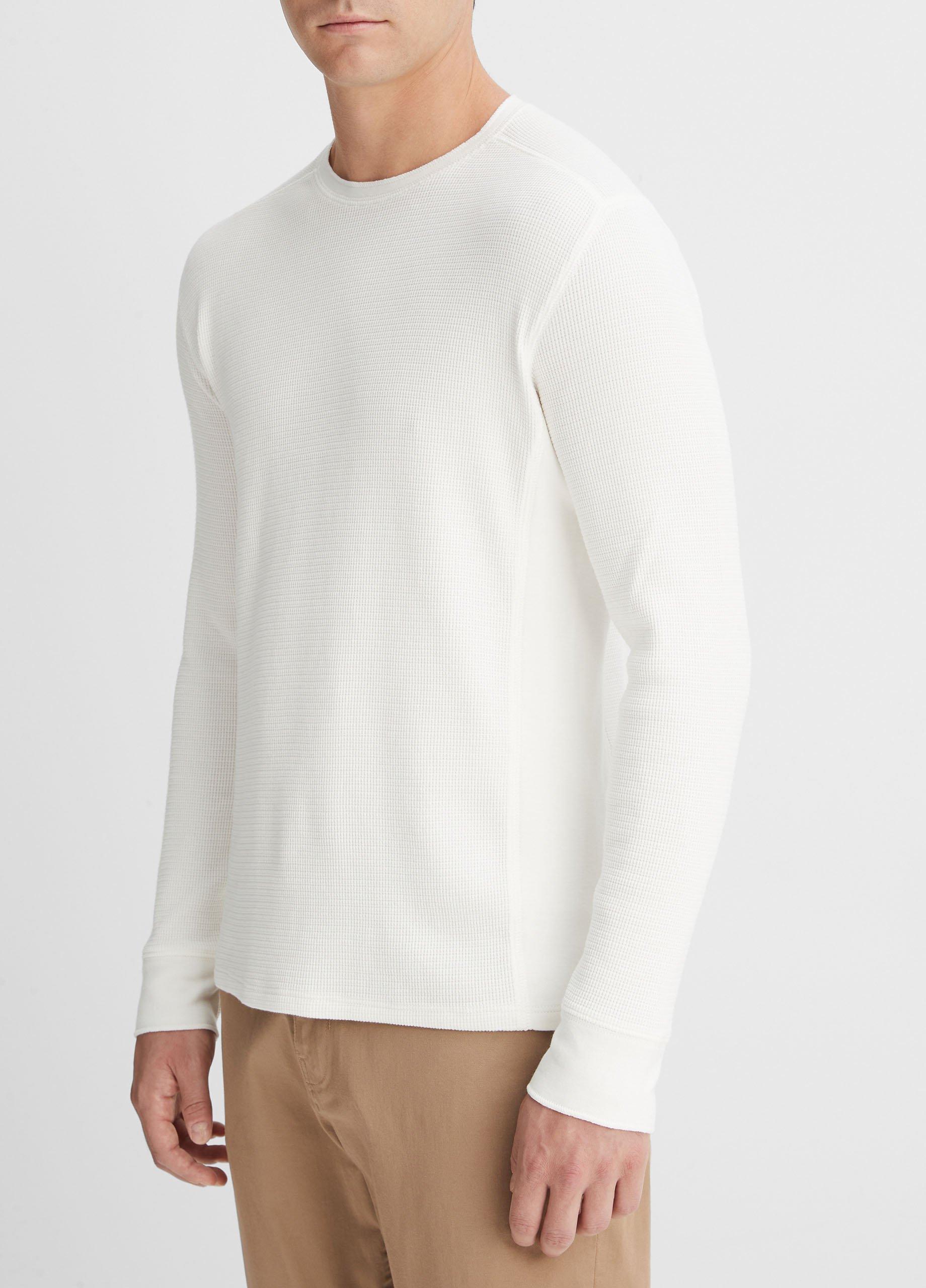 Pima Cotton-Blend Thermal Long-Sleeve Pullover image number 2