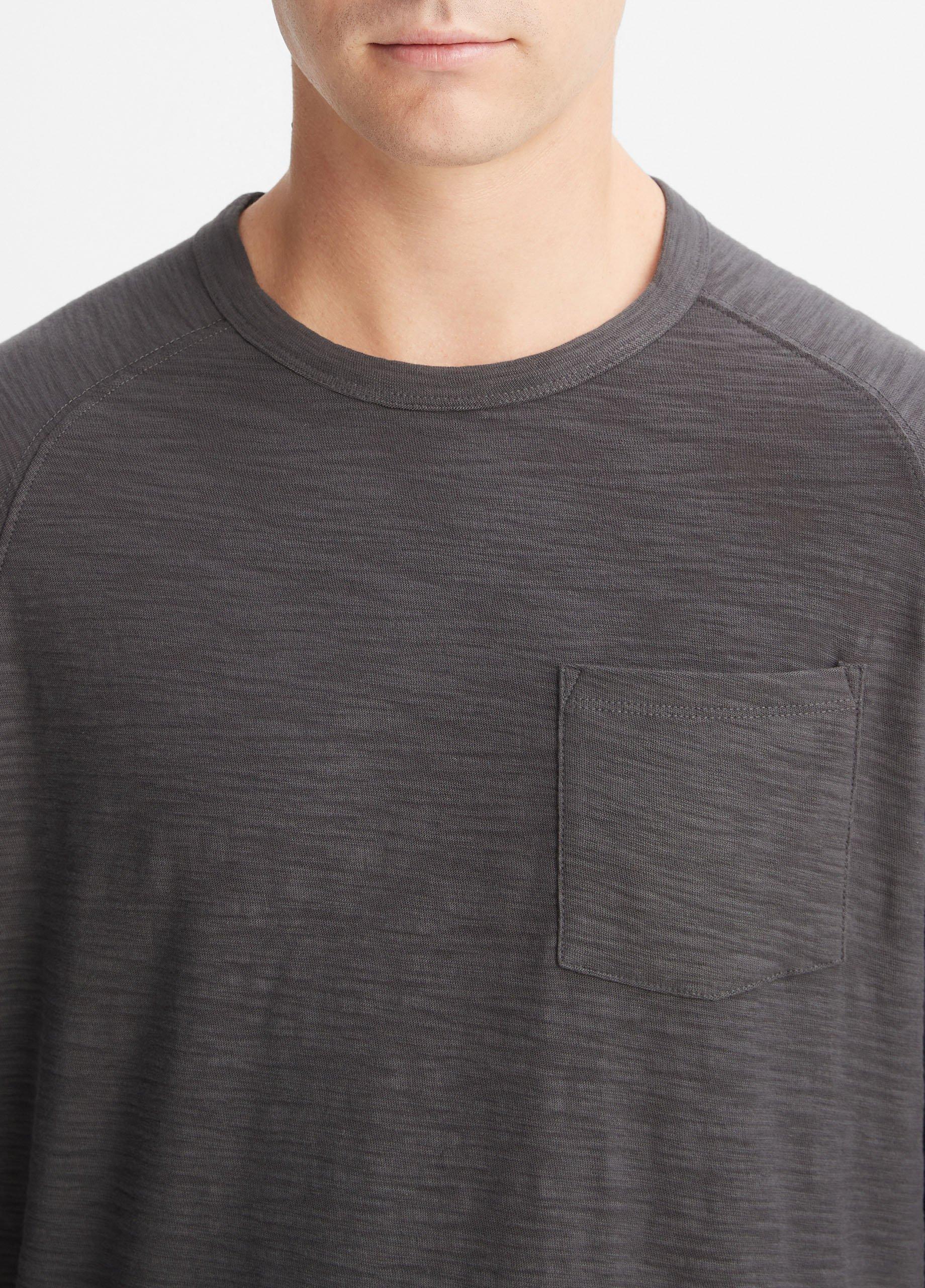 Cotton Long Sleeve Pocket Crew T-Shirt image number 1