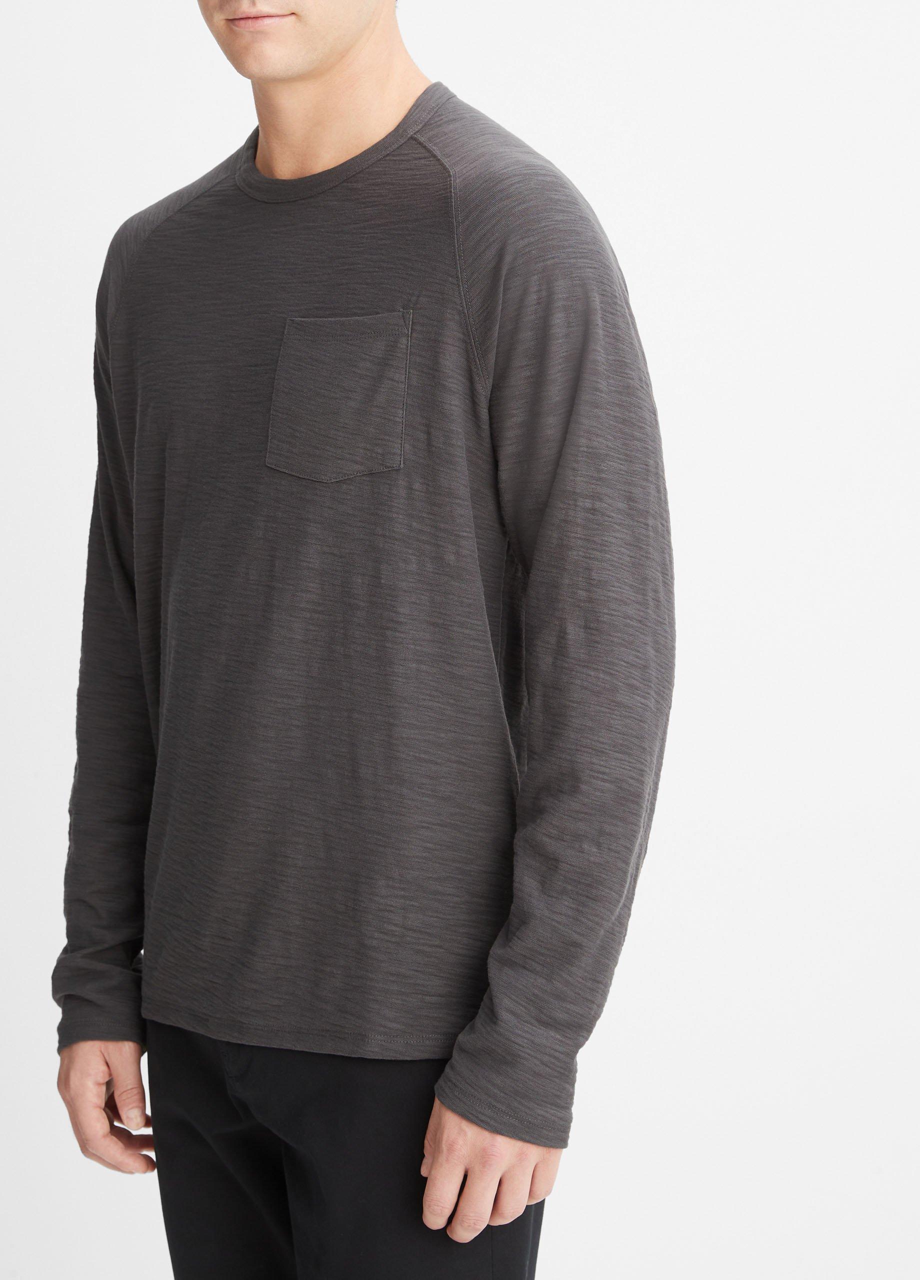 Cotton Long Sleeve Pocket Crew T-Shirt image number 2