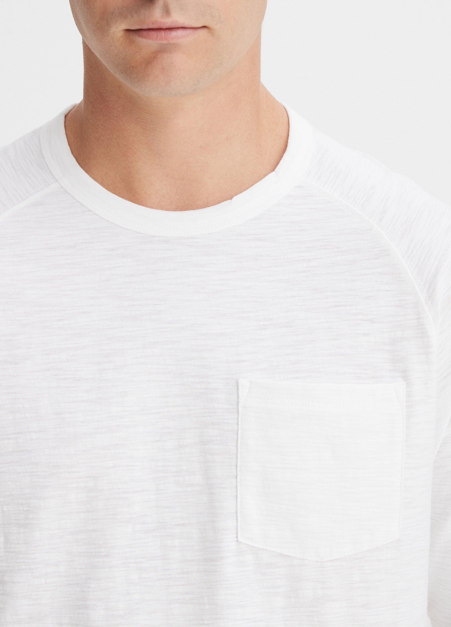 Cotton Long Sleeve Pocket Crew T-Shirt