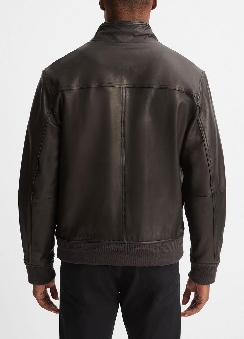 Leather Harrington Bomber Jacket in Jackets & Outerwear | Vince