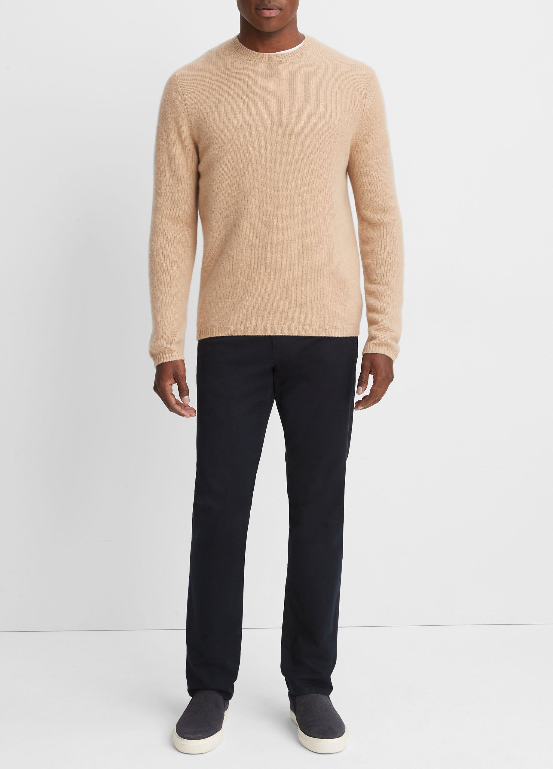 빈스 Vince Cashmere Crew Neck Shirt,CAMEL