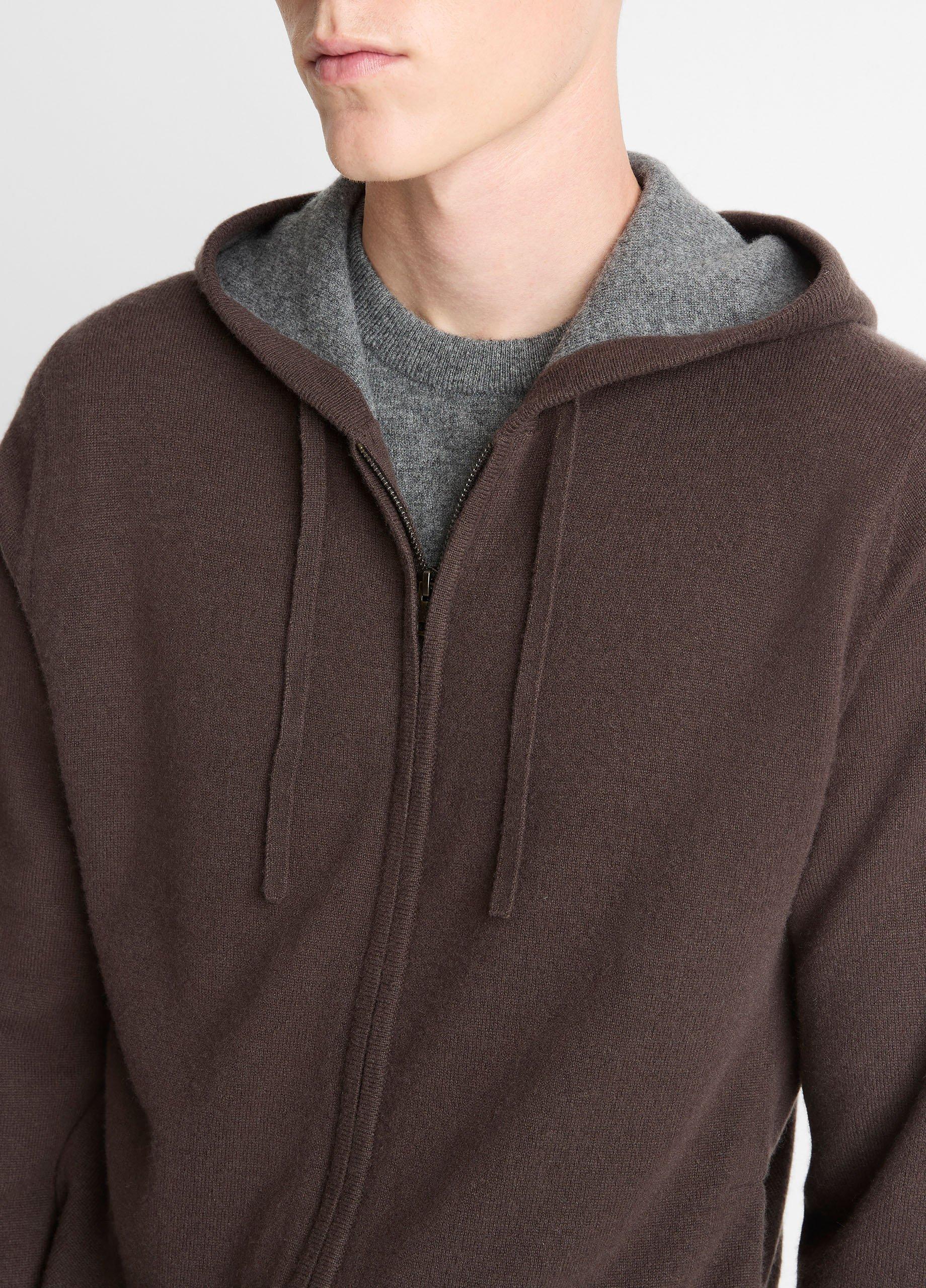 Cashmere Zip-Front Hoodie image number 1