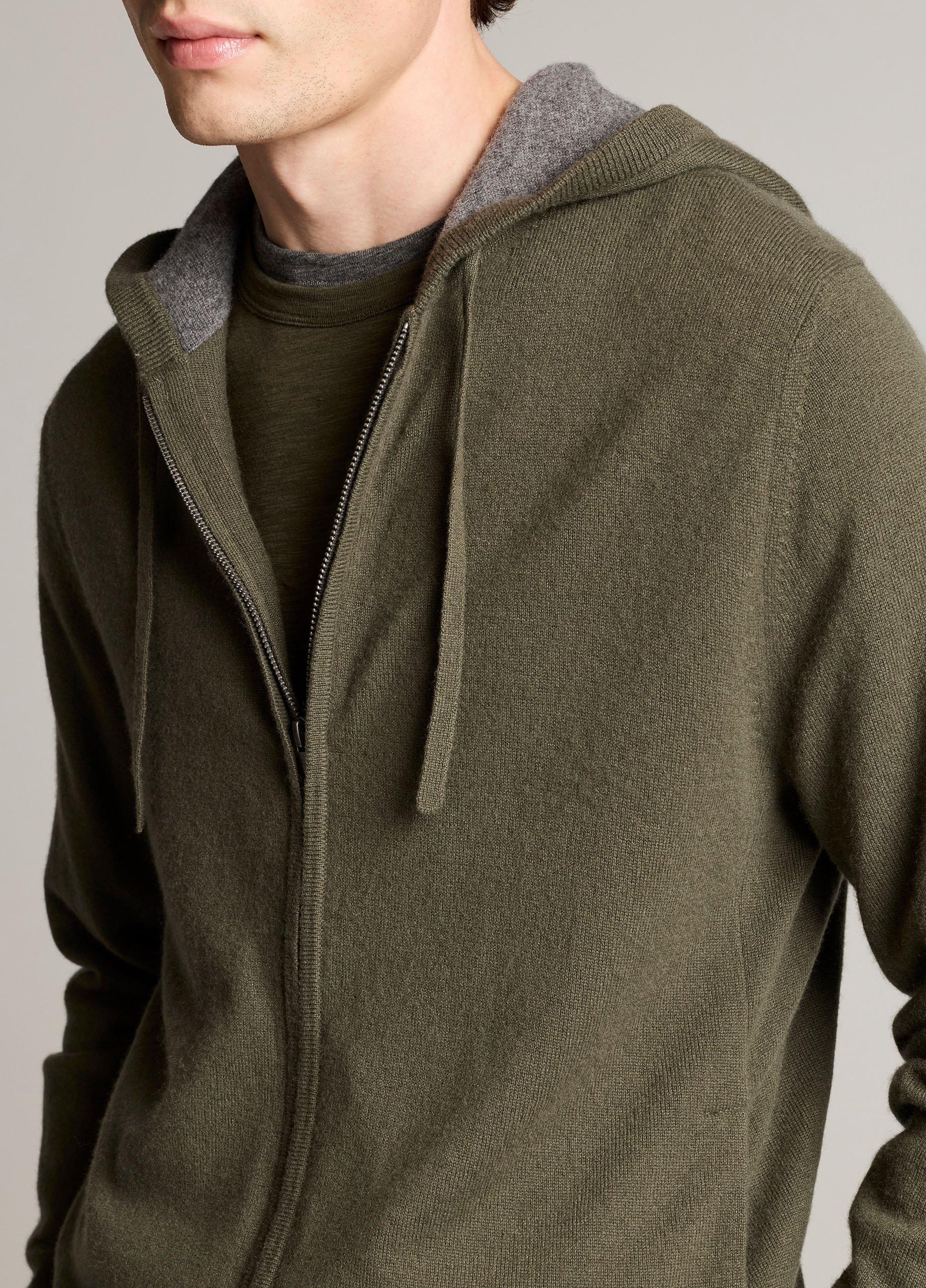 Cashmere Zip-Front Hoodie image number 1