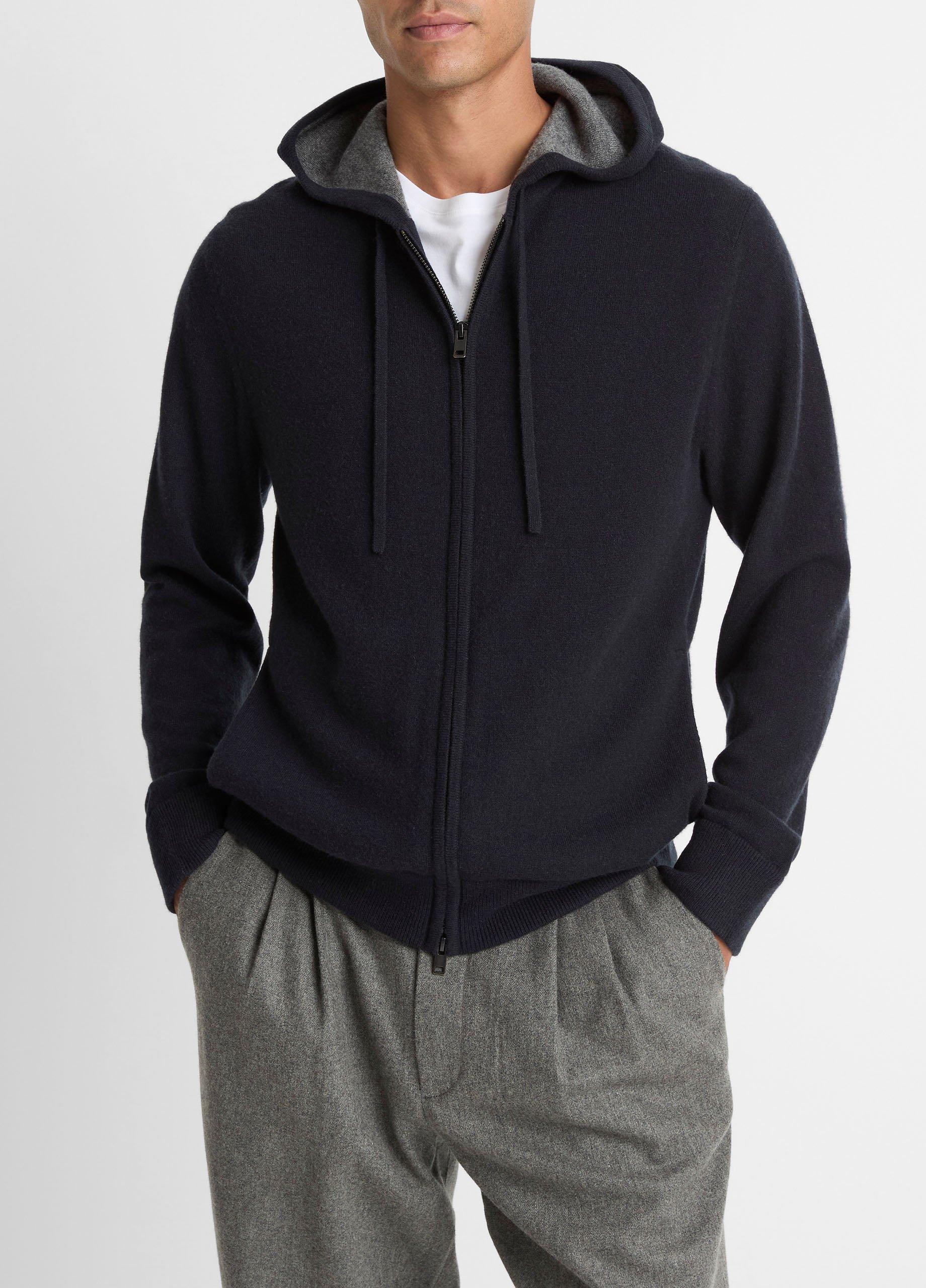 Cashmere Zip-Front Hoodie image number 0