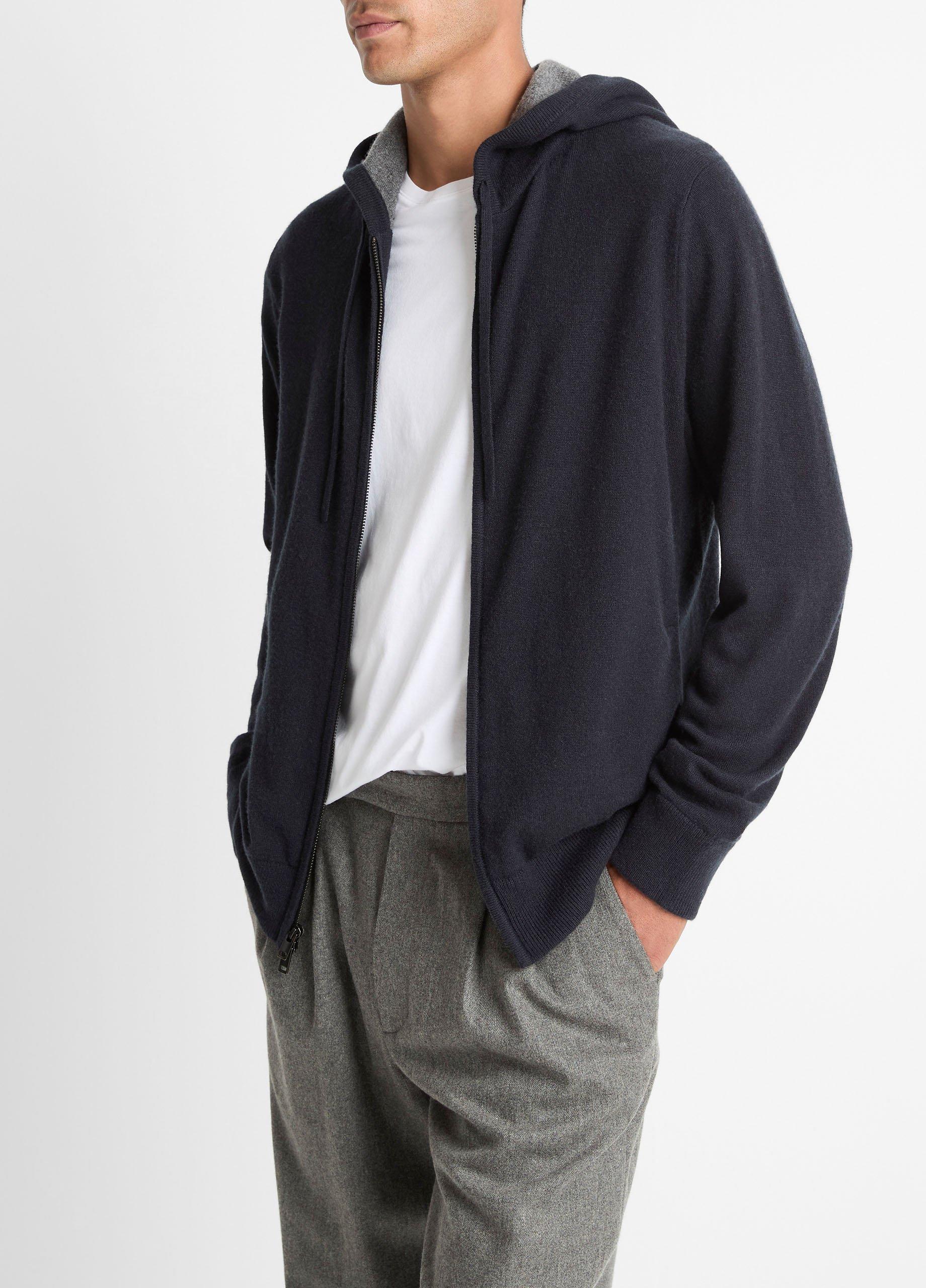 Cashmere Zip-Front Hoodie image number 1