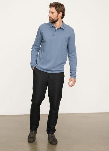 Garment Dye Long-Sleeve Polo Shirt image number 0