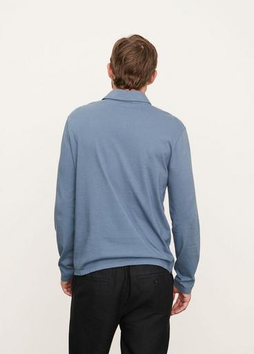 Garment Dye Long-Sleeve Polo Shirt image number 3