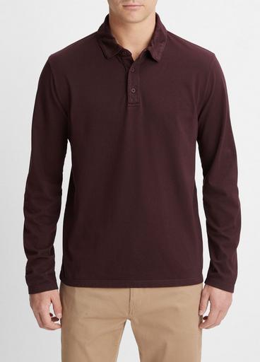 Garment Dye Long-Sleeve Polo Shirt image number 1