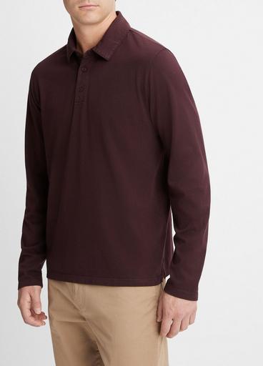 Garment Dye Long-Sleeve Polo Shirt image number 2