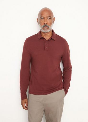Garment Dye Long Sleeve Polo image number 1