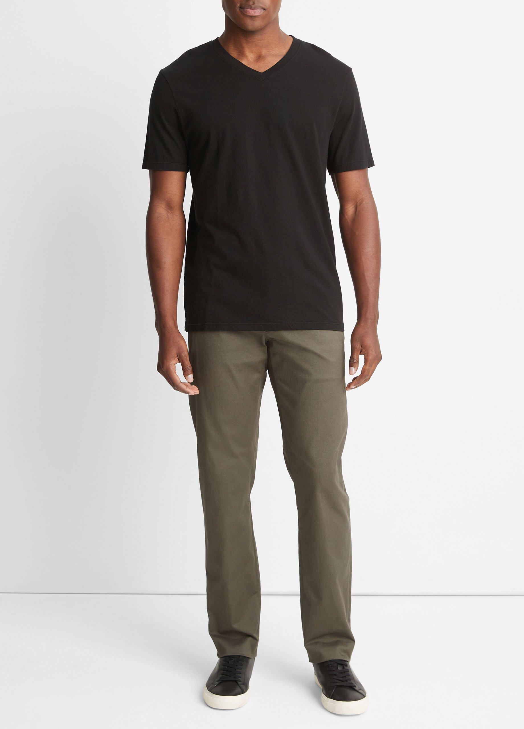 Garment Dye Short Sleeve V-Neck T-Shirt