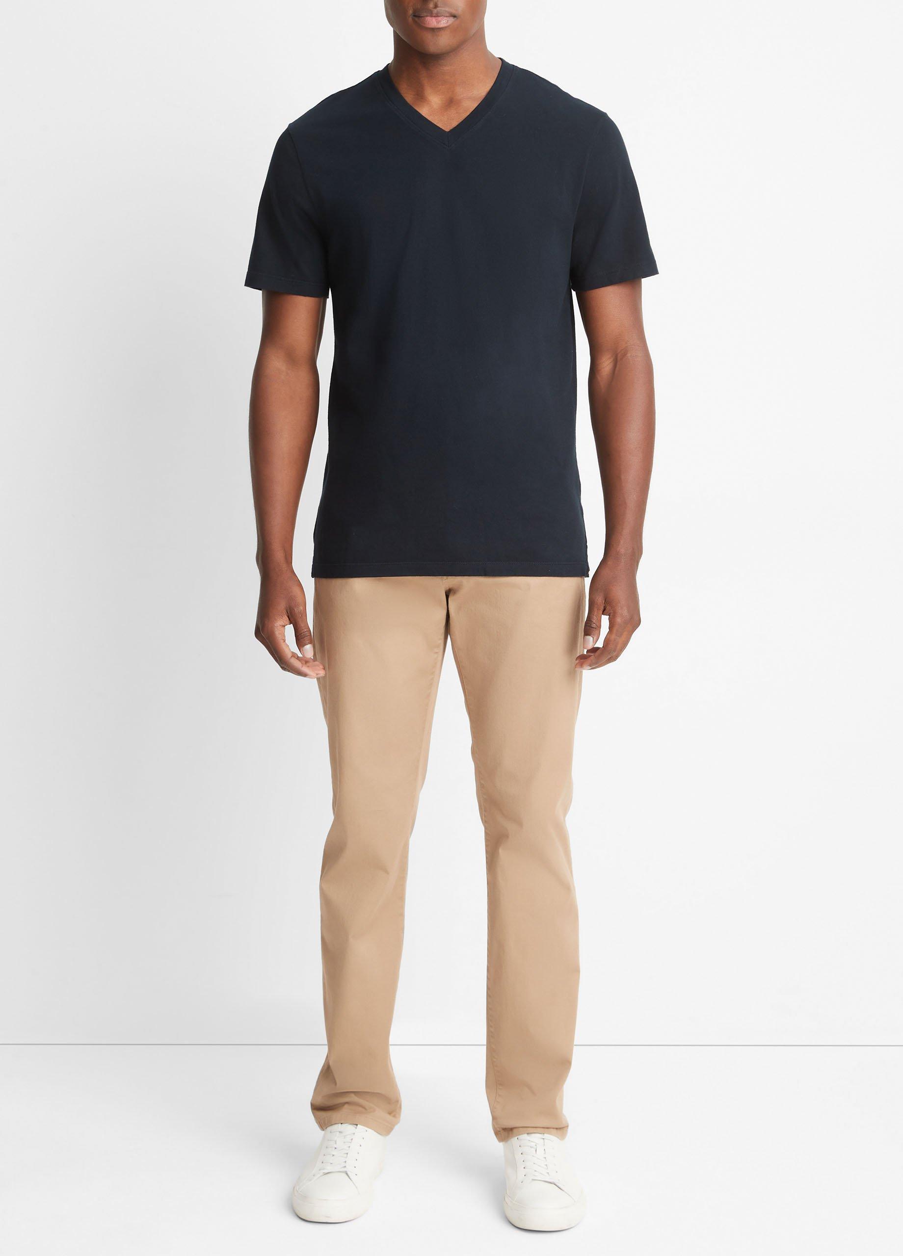 Garment Dye Short Sleeve V-Neck T-Shirt in Tees & Hoodies