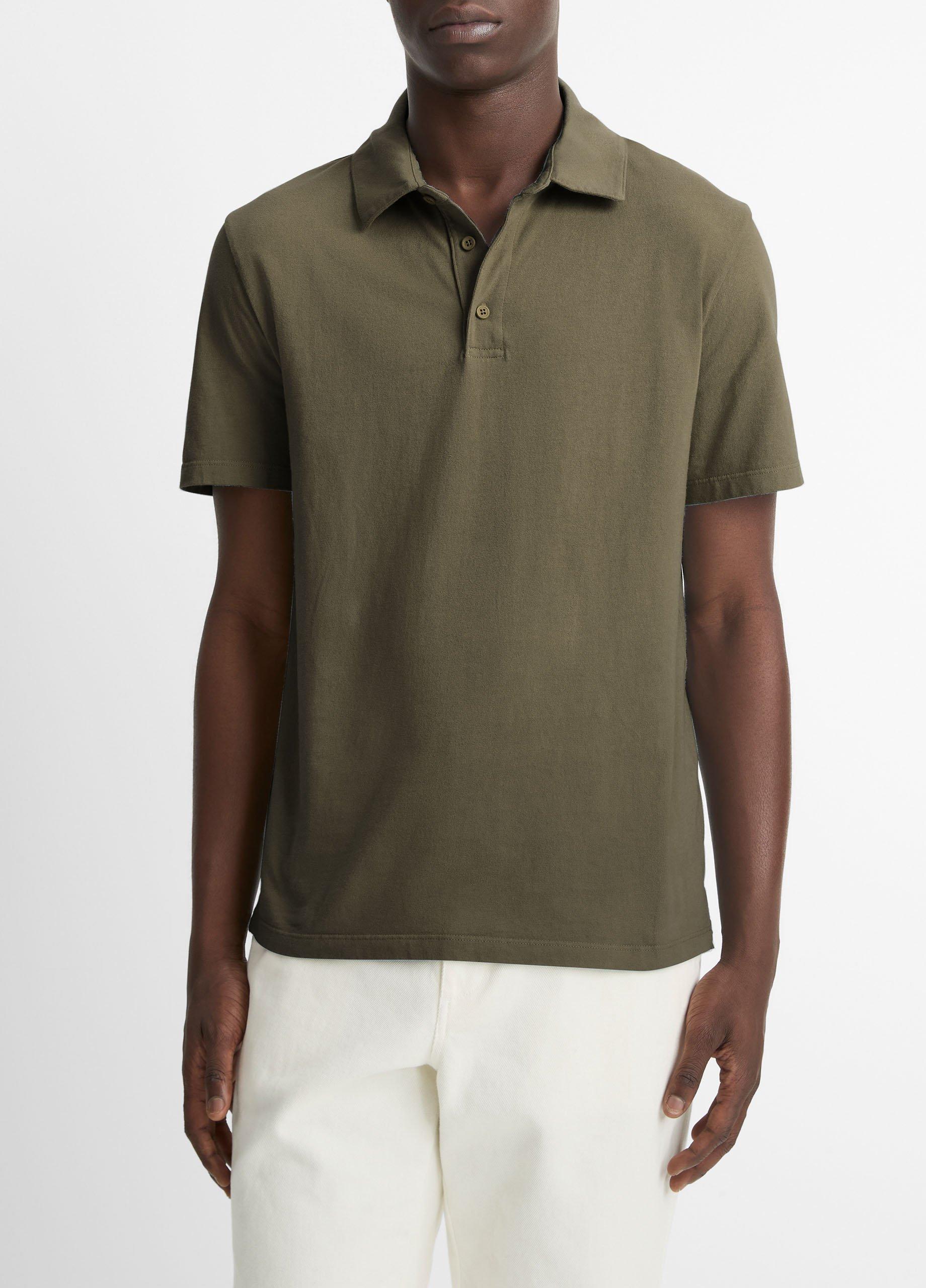 Tシャツ・カットソー Vince SS25 Polo shirts (MS1299445 957FDP) Garment Dye Cotton Polo Shirt in Henleys & Polos | Vince