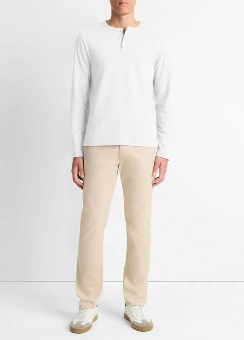 Garment Dye Cotton Long-Sleeve Henley