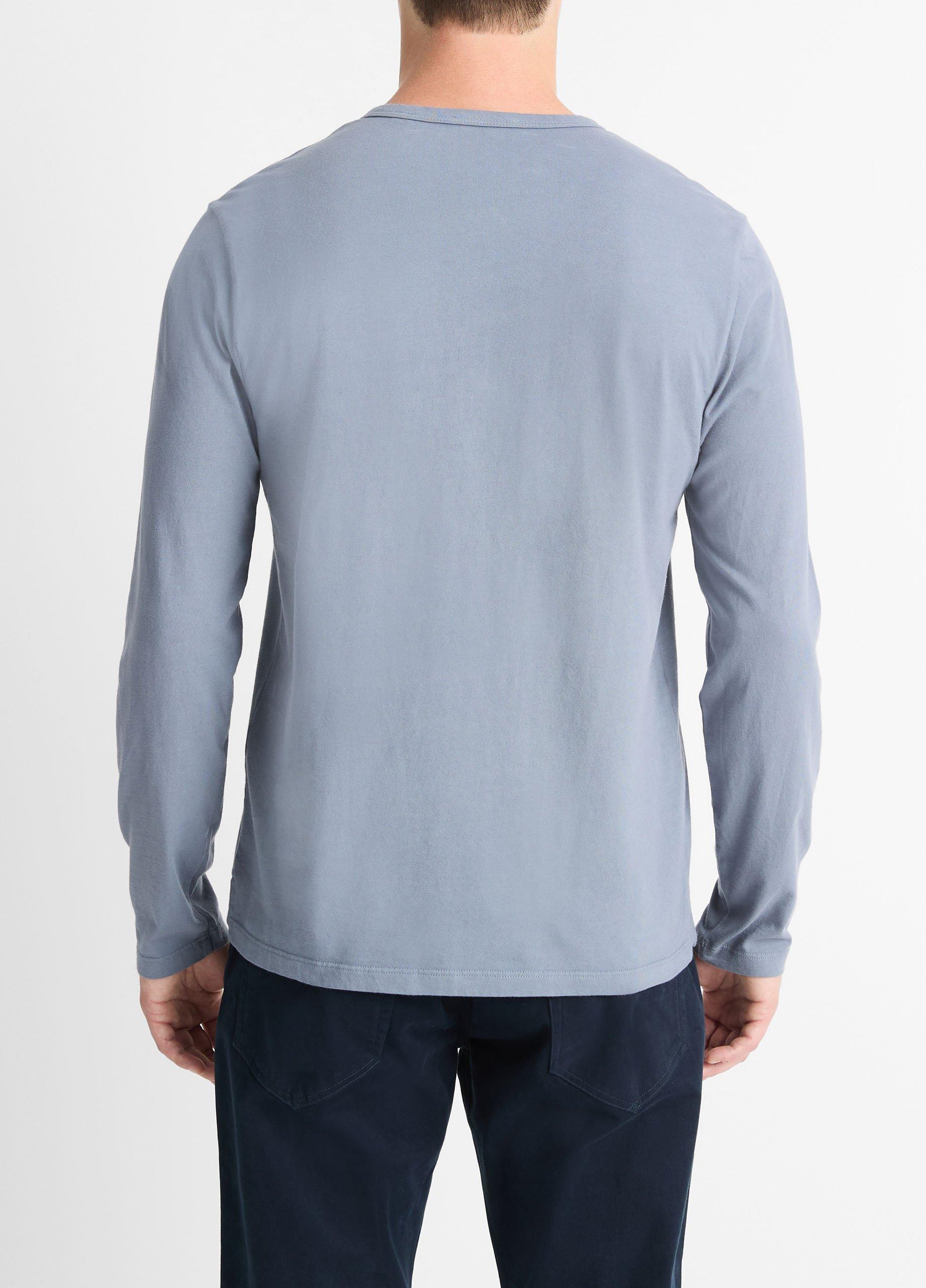 トップス Henley Garment Dye Cotton Long-Sleeve Henley in Henleys & Polos | Vince