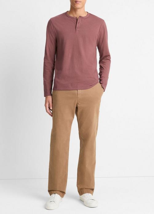 Garment Dye Cotton Long-Sleeve Henley