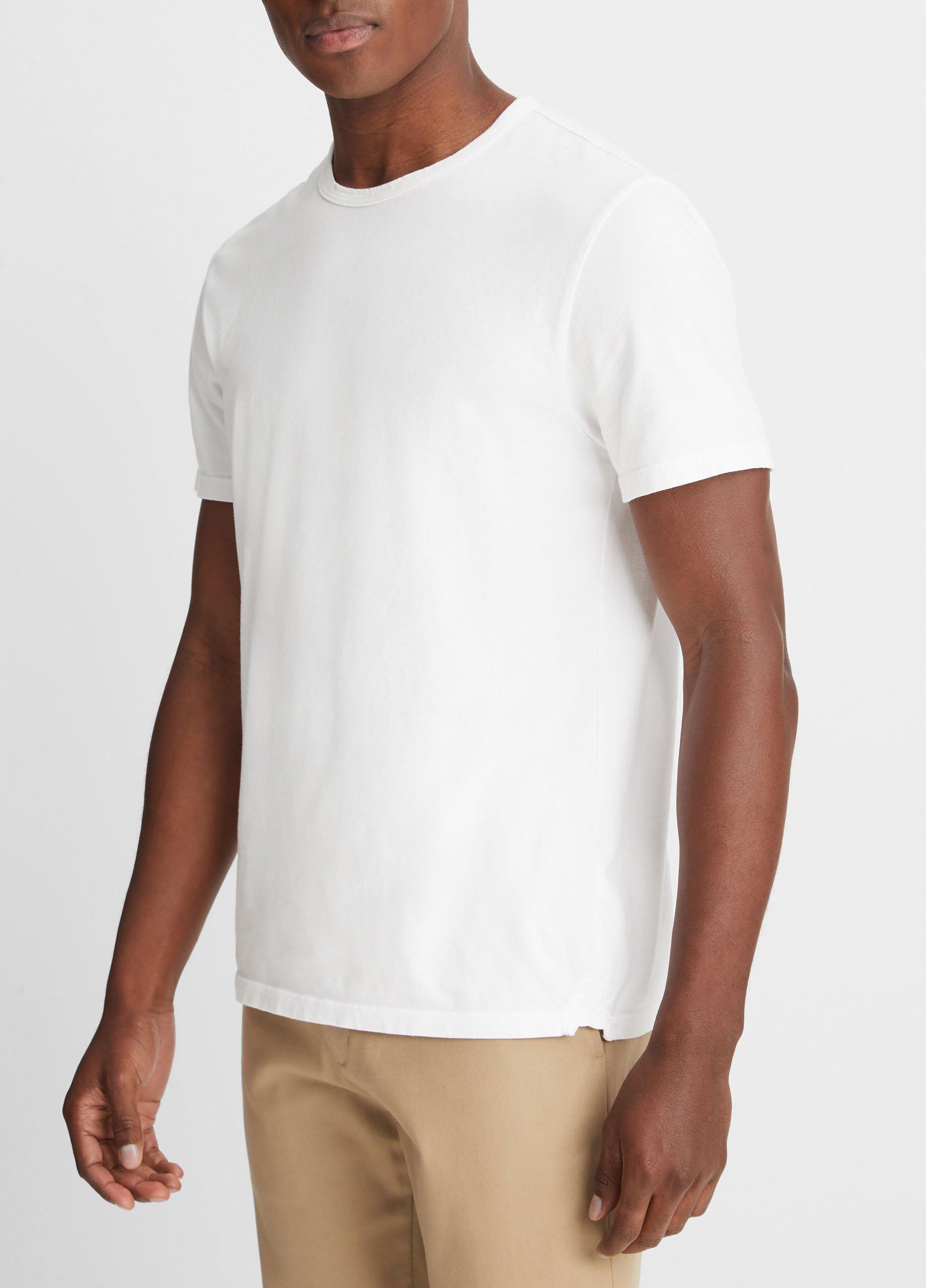Garment Dye T-shirt ホワイト Garment Dye Cotton T-Shirt in Short Sleeve | Vince