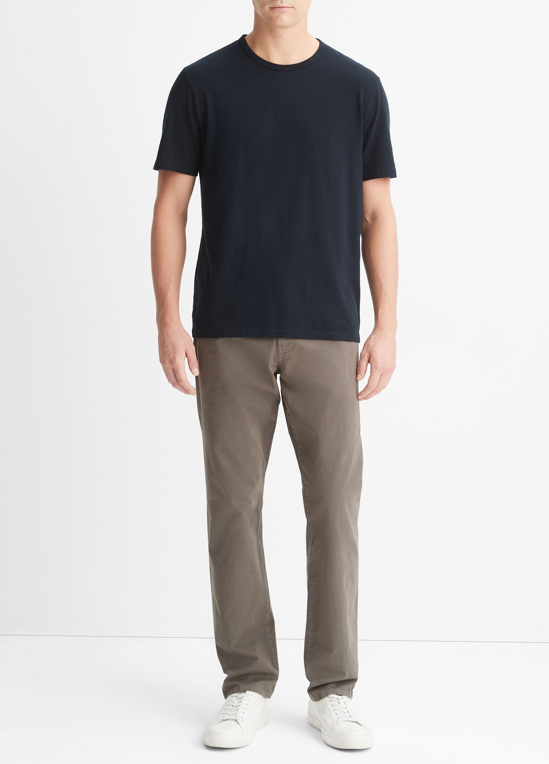 Men's Garment Dye Cotton T-Shirt, Washed Coastal Blue, Size XS Vince