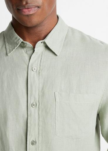 Linen Long-Sleeve Shirt in Shirts | Vince Linen Long-Sleeve Shirt in Shirts | Vince