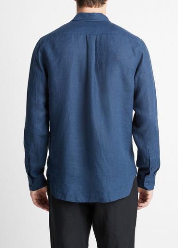 Linen Long-Sleeve Shirt in Long Sleeve | Vince