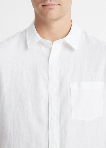 Linen Short-Sleeve Shirt in Vince Products Men | Vince