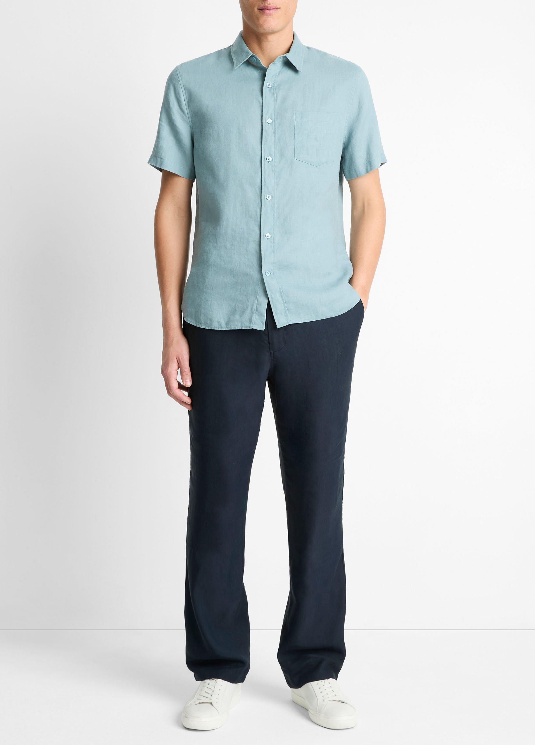 Linen Short-Sleeve Shirt image number 3