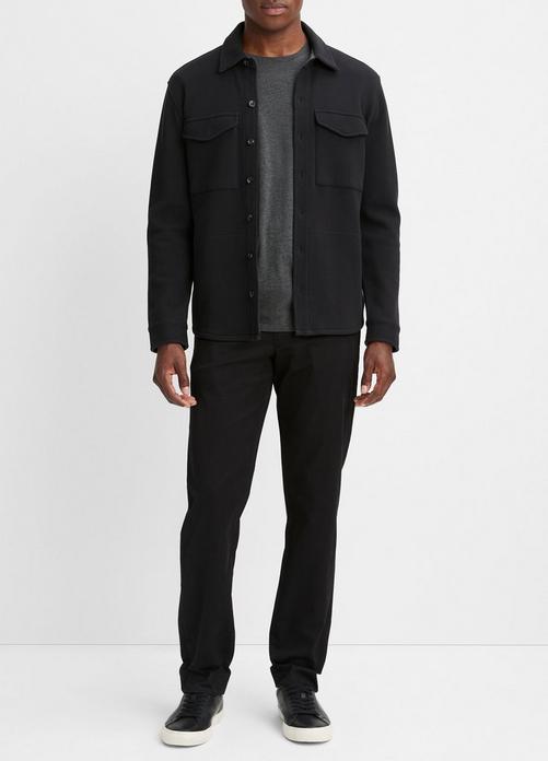 Double-Knit Cotton-Blend Piqué Shirt Jacket