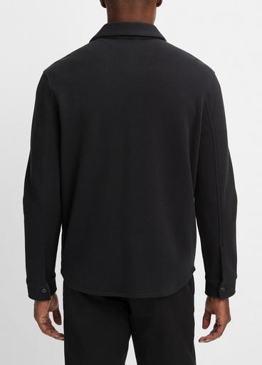 Double-Knit Piqué Shirt Jacket image number 3