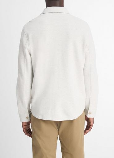 Double-Knit Piqué Shirt Jacket image number 3