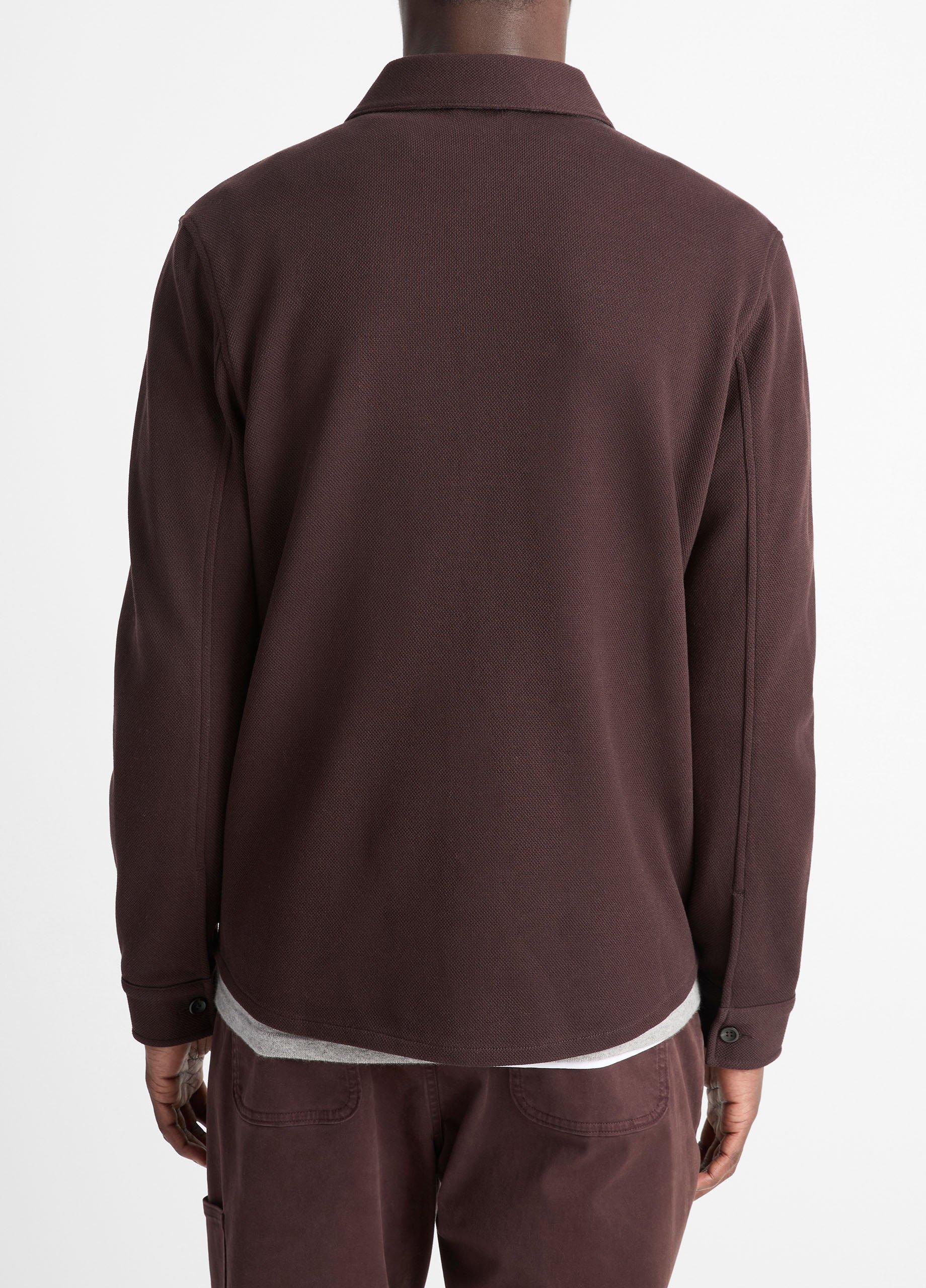 Double-Knit Cotton-Blend Piqué Shirt Jacket in Jackets