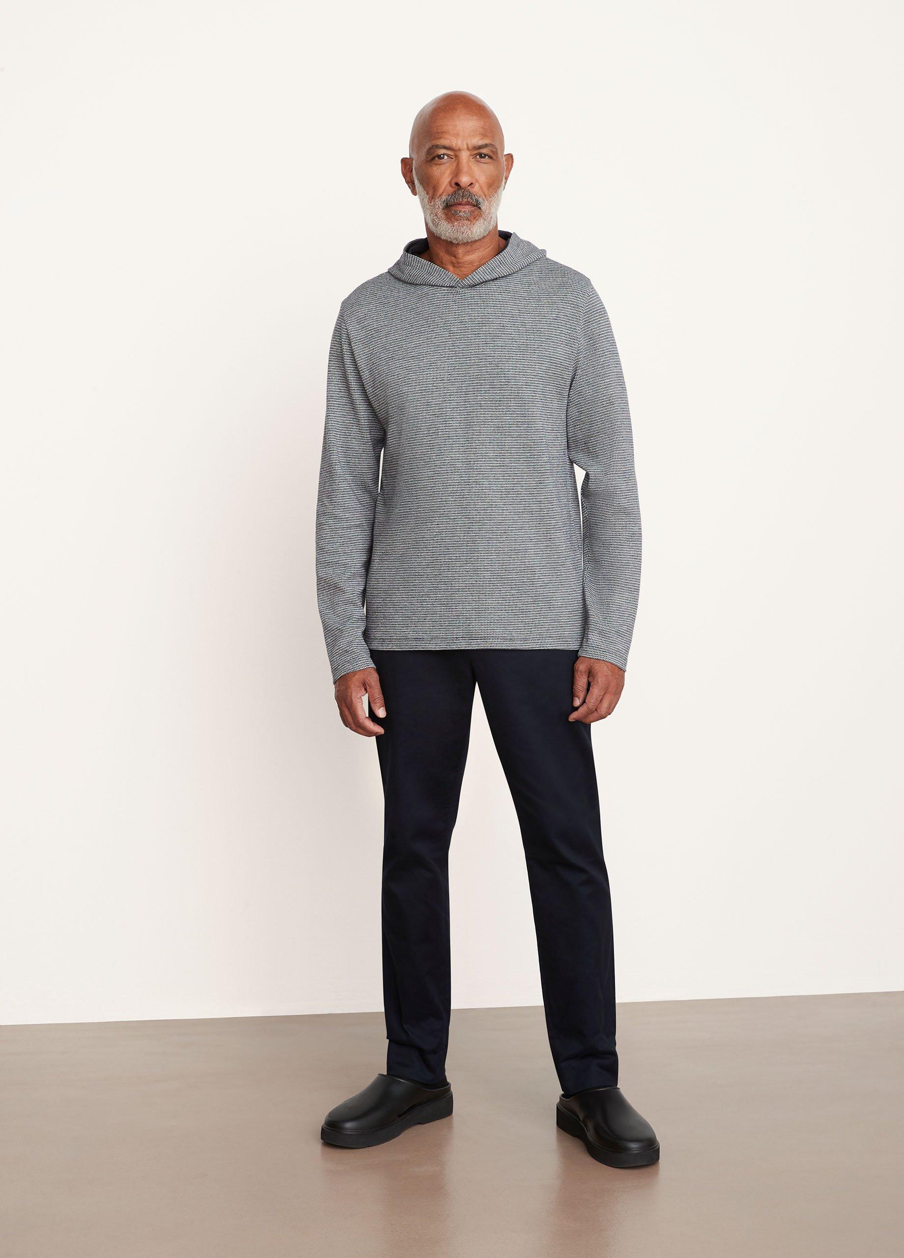 【MLVINCE】ZIP-UP DRESS SLEEVE HOODY KNIT ZIP HOODY - BLACK - MLVINCE