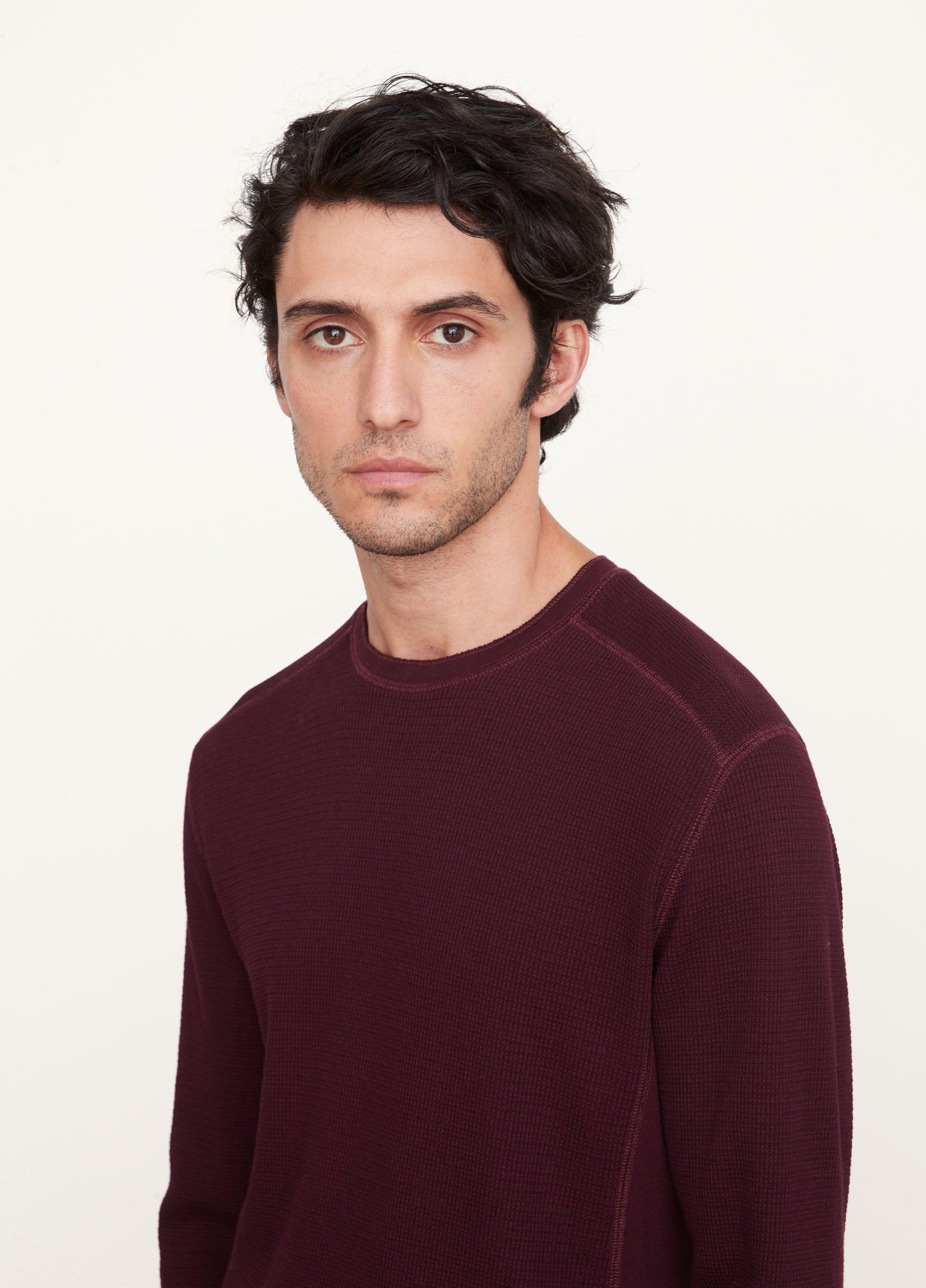 Pima Cotton-Blend Thermal Long-Sleeve T-Shirt image number 1