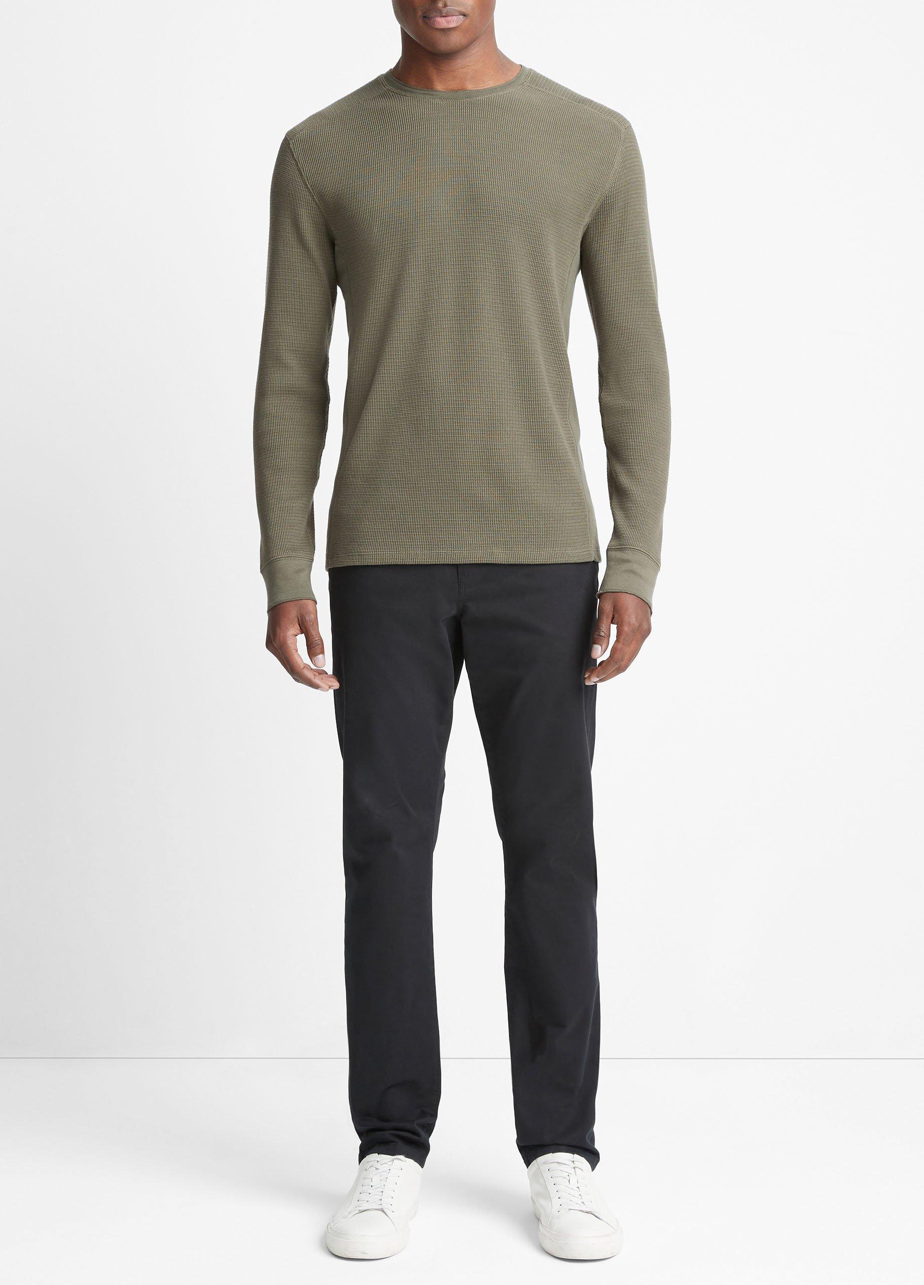 vince thermal long sleeve crew