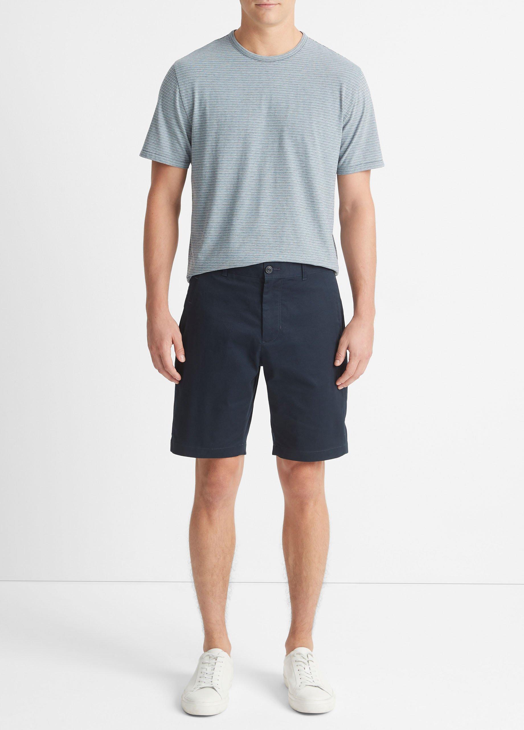 빈스 Vince Brushed Cotton Twill Griffith Chino Short,COASTAL BLUE