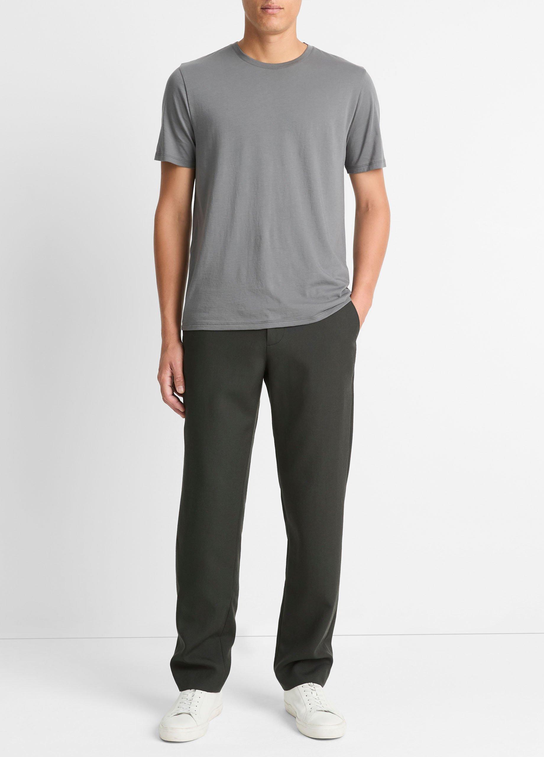 【関税＆送料込み】Herno Plain Cotton T-Shirt Pima Cotton Crew Neck T-Shirt in Tees & Hoodies | Vince