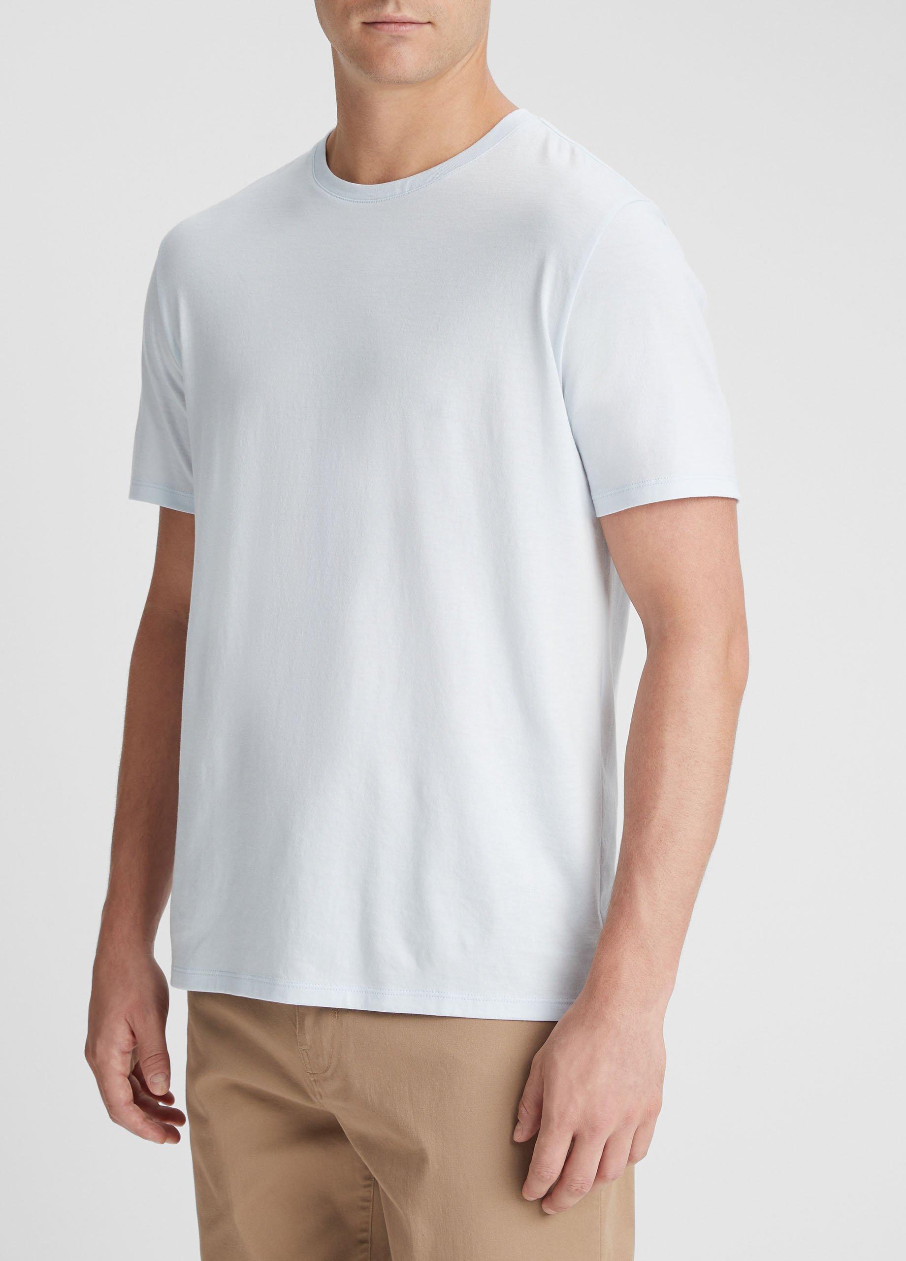 Pima Cotton Crew Neck T-Shirt in Vince Products Men