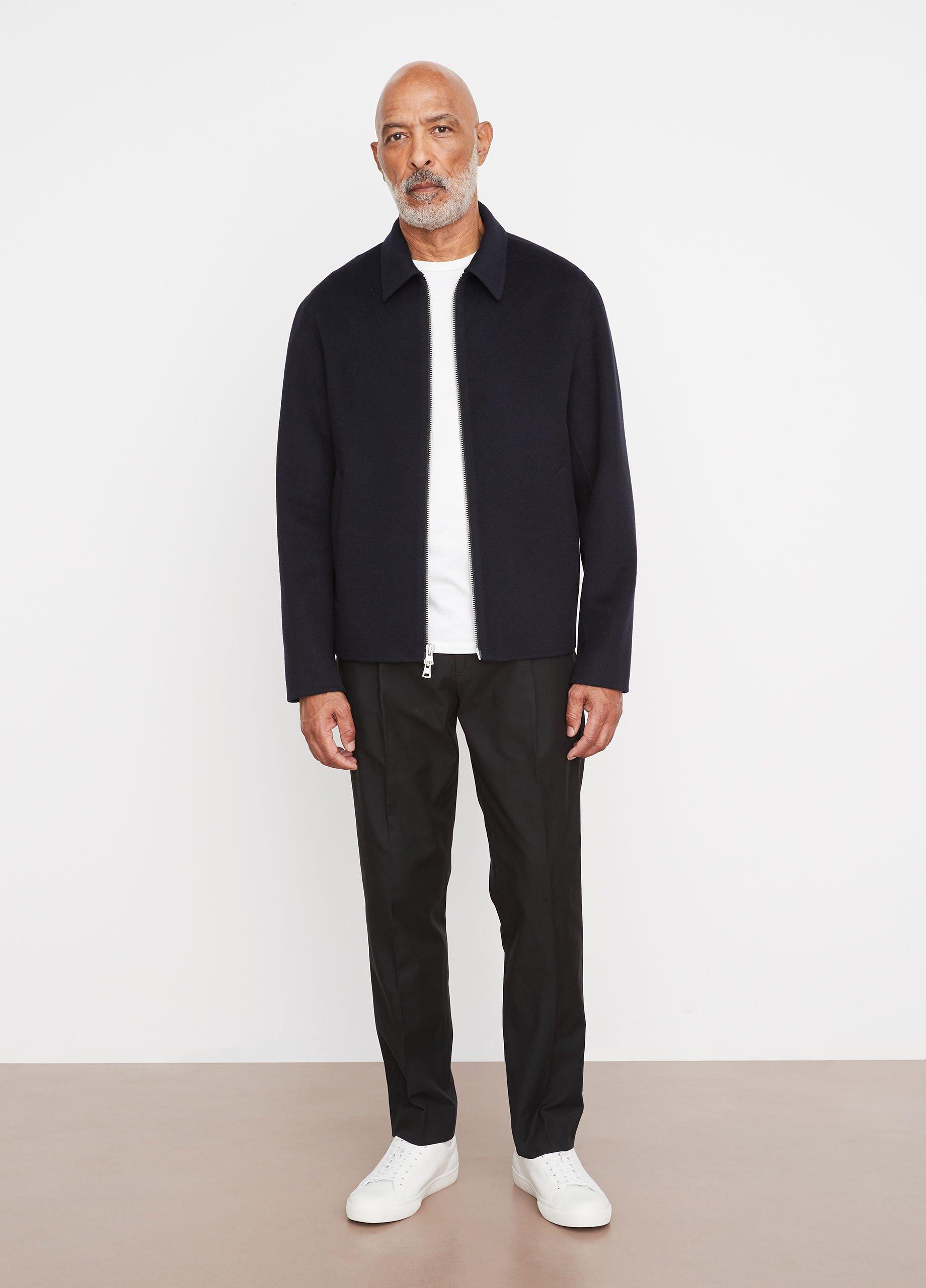 Splittable Wool-Blend Zip-Up Jacket in Vince Products Men | Vince