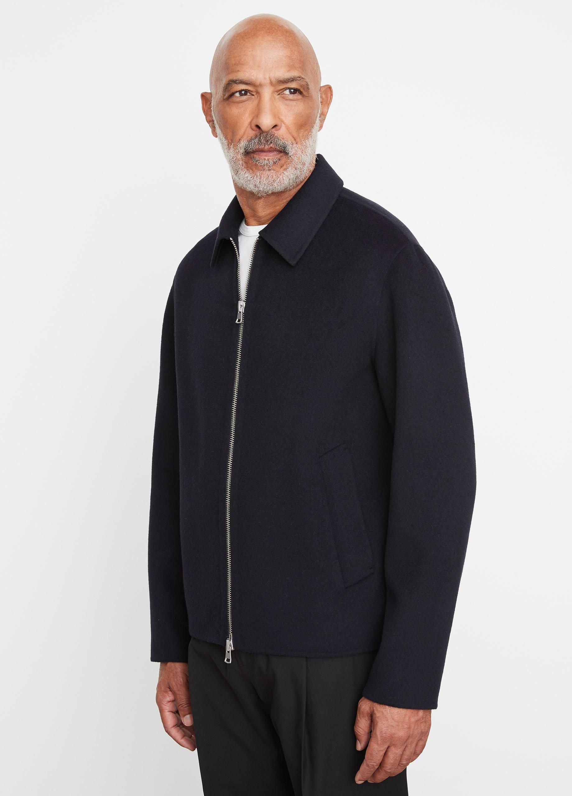 Splittable Wool-Blend Zip-Up Jacket in Vince Products Men | Vince