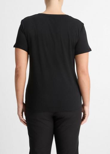 Essential Pima Cotton V-Neck T-Shirt image number 3